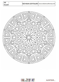 Mandala boyama sayfaları